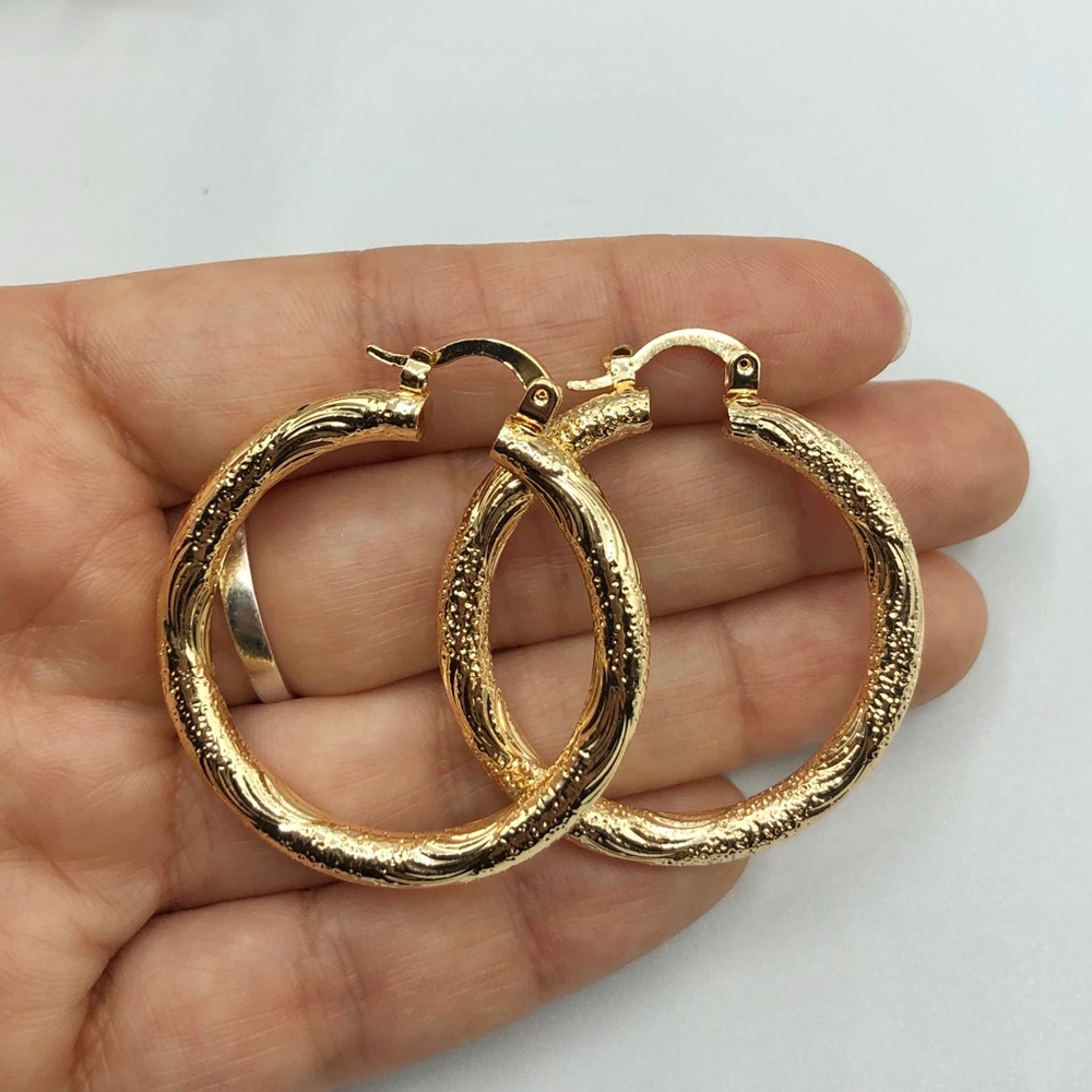 Gold plated hoops Fashion jewelry